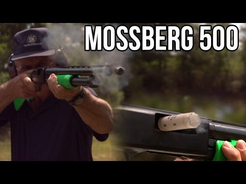 Mossberg 500 pump action shotgun- fast shooting and review with Jerry Miculek